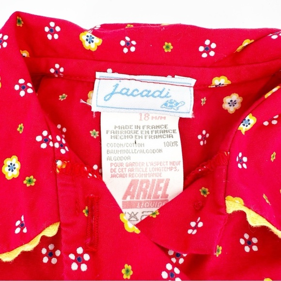 Jacadi Bubble Red Yellow Flowers 18 Months - Picture 5 of 5